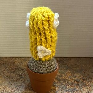 Handcrafted Yellow and Gray Crocheted Cactus Decor.
New. 9”x3”